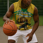 Personalized Jamaica Kingsmen Cricket Lion Sleeveless Hoodie Royal King Batsman Sports Graphic Art