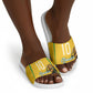 Personalized Jamaica Kingsmen Cricket Lion Slide Sandals Royal King Batsman Sports Graphic Art