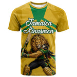 Personalized Jamaica Kingsmen Cricket Lion T shirt Royal King Batsman Sports Graphic Art