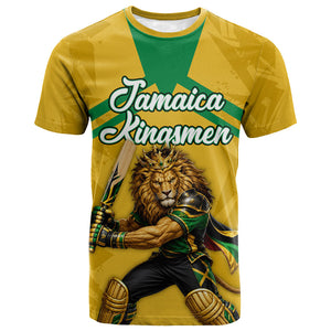 Personalized Jamaica Kingsmen Cricket Lion T shirt Royal King Batsman Sports Graphic Art