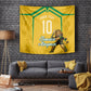Personalized Jamaica Kingsmen Cricket Lion Tapestry Royal King Batsman Sports Graphic Art