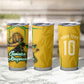 Personalized Jamaica Kingsmen Cricket Lion Tumbler Cup Royal King Batsman Sports Graphic Art