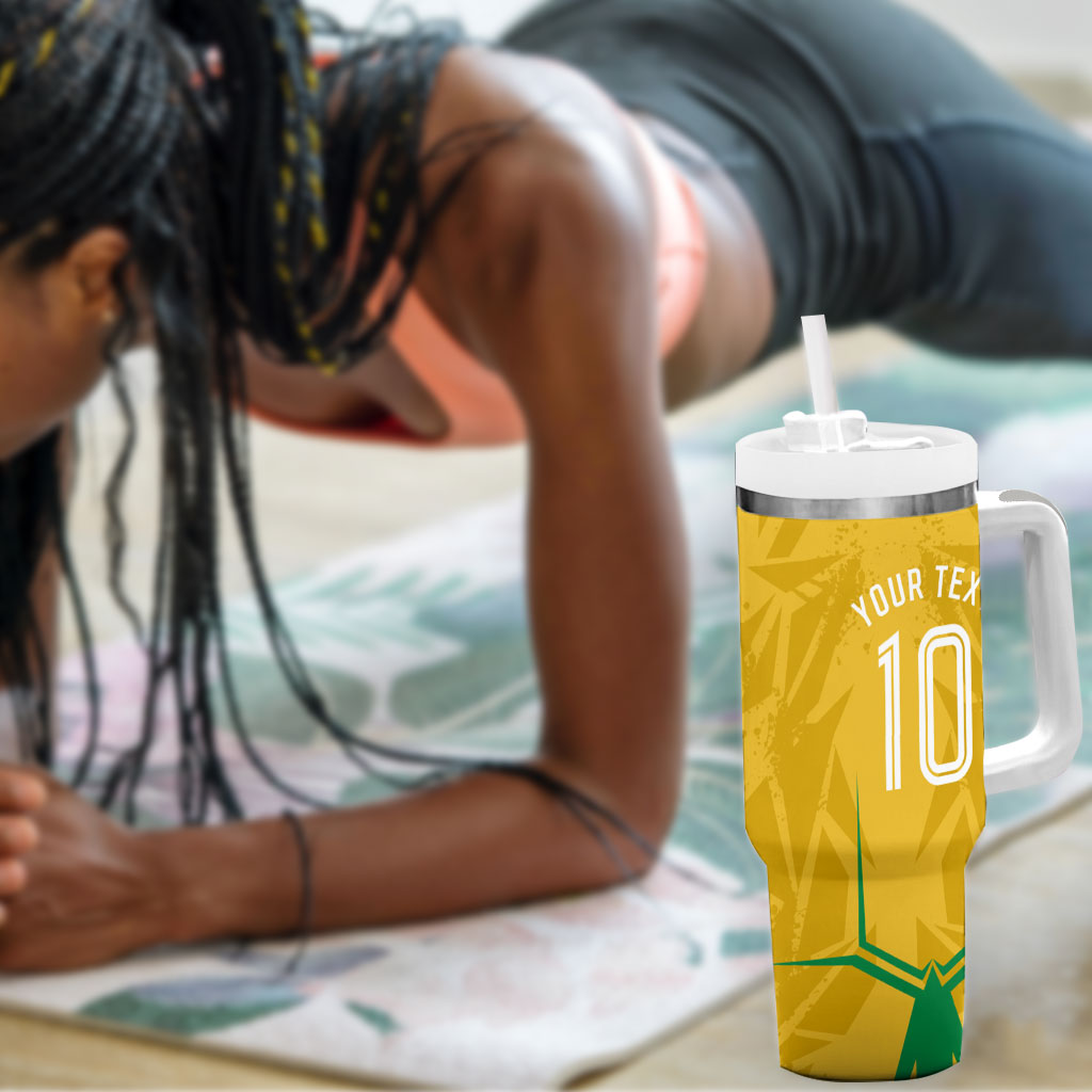 Personalized Jamaica Kingsmen Cricket Lion Tumbler With Handle Royal King Batsman Sports Graphic Art