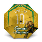 Personalized Jamaica Kingsmen Cricket Lion Umbrella Royal King Batsman Sports Graphic Art