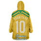 Personalized Jamaica Kingsmen Cricket Lion Wearable Blanket Hoodie Royal King Batsman Sports Graphic Art