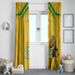 Personalized Jamaica Kingsmen Cricket Lion Window Curtain Royal King Batsman Sports Graphic Art
