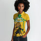 Personalized Jamaica Kingsmen Cricket Lion Women Polo Shirt Royal King Batsman Sports Graphic Art