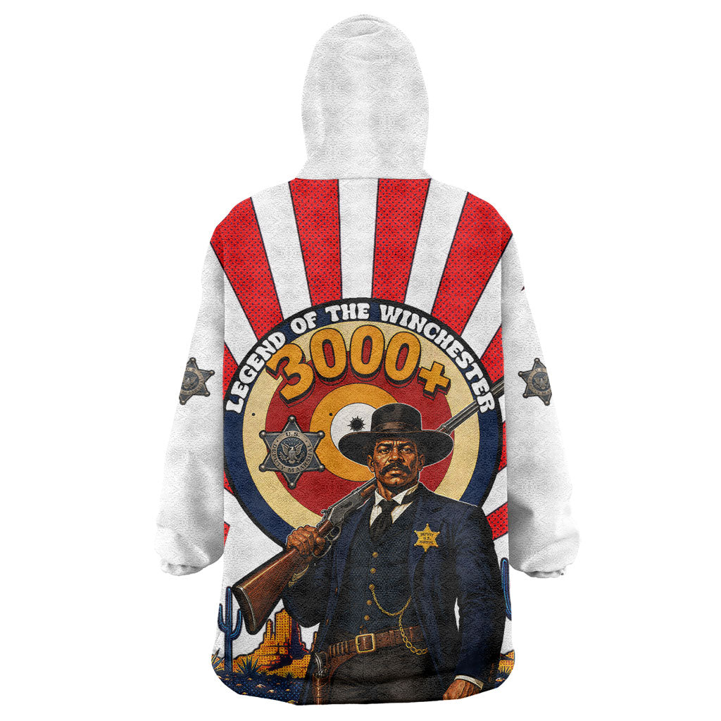 Bass Reeves Kid Wearable Blanket Hoodie Vintage African American Black Cowboy Western History