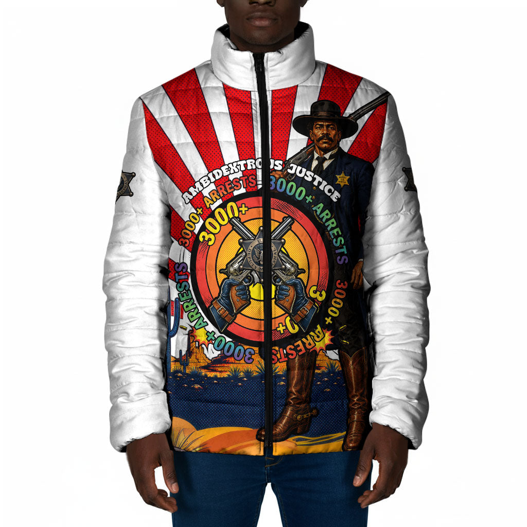 Bass Reeves Padded Jacket Vintage African American Black Cowboy Western History