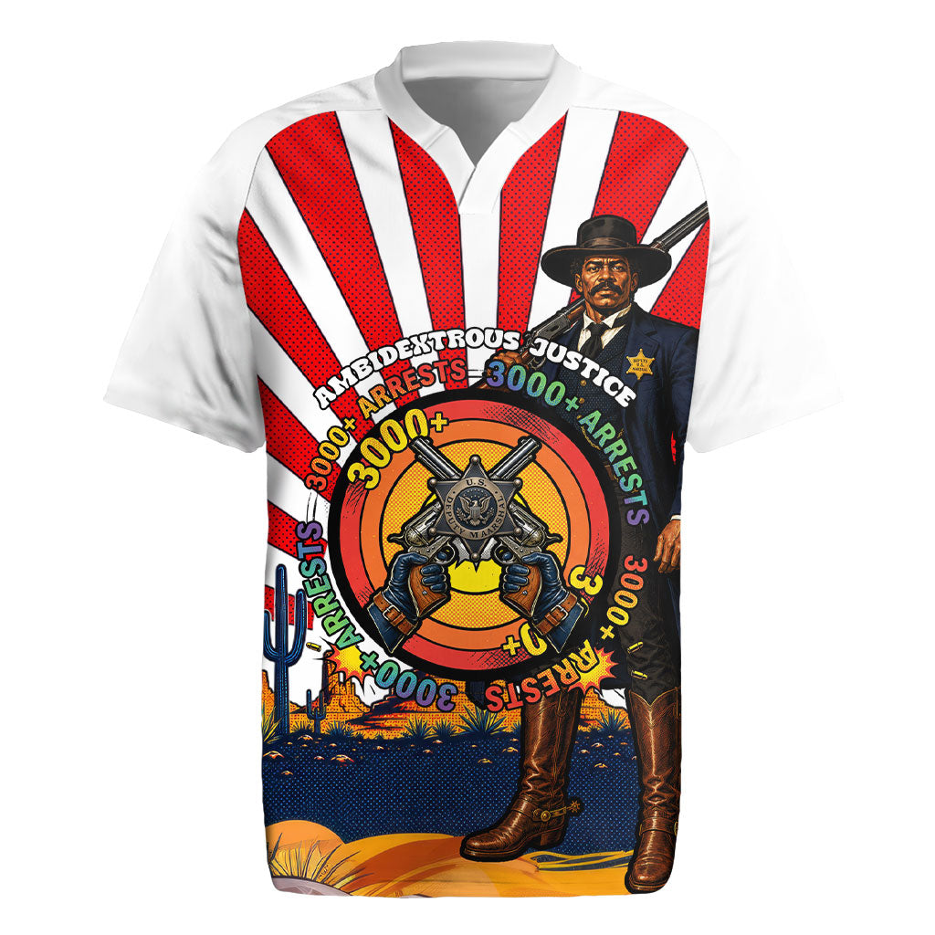 Bass Reeves Rugby Jersey Vintage African American Black Cowboy Western History