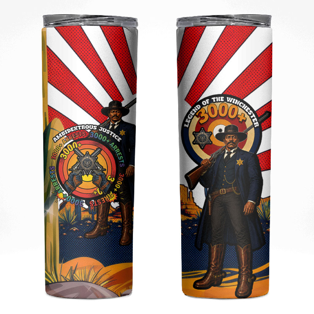 Bass Reeves Skinny Tumbler Vintage African American Black Cowboy Western History