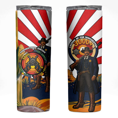 Bass Reeves Skinny Tumbler Vintage African American Black Cowboy Western History