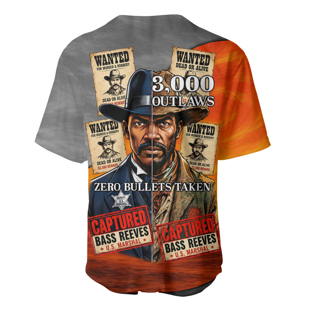 Bass Reeves Baseball Jersey Vintage Black Cowboy Old West Lawman