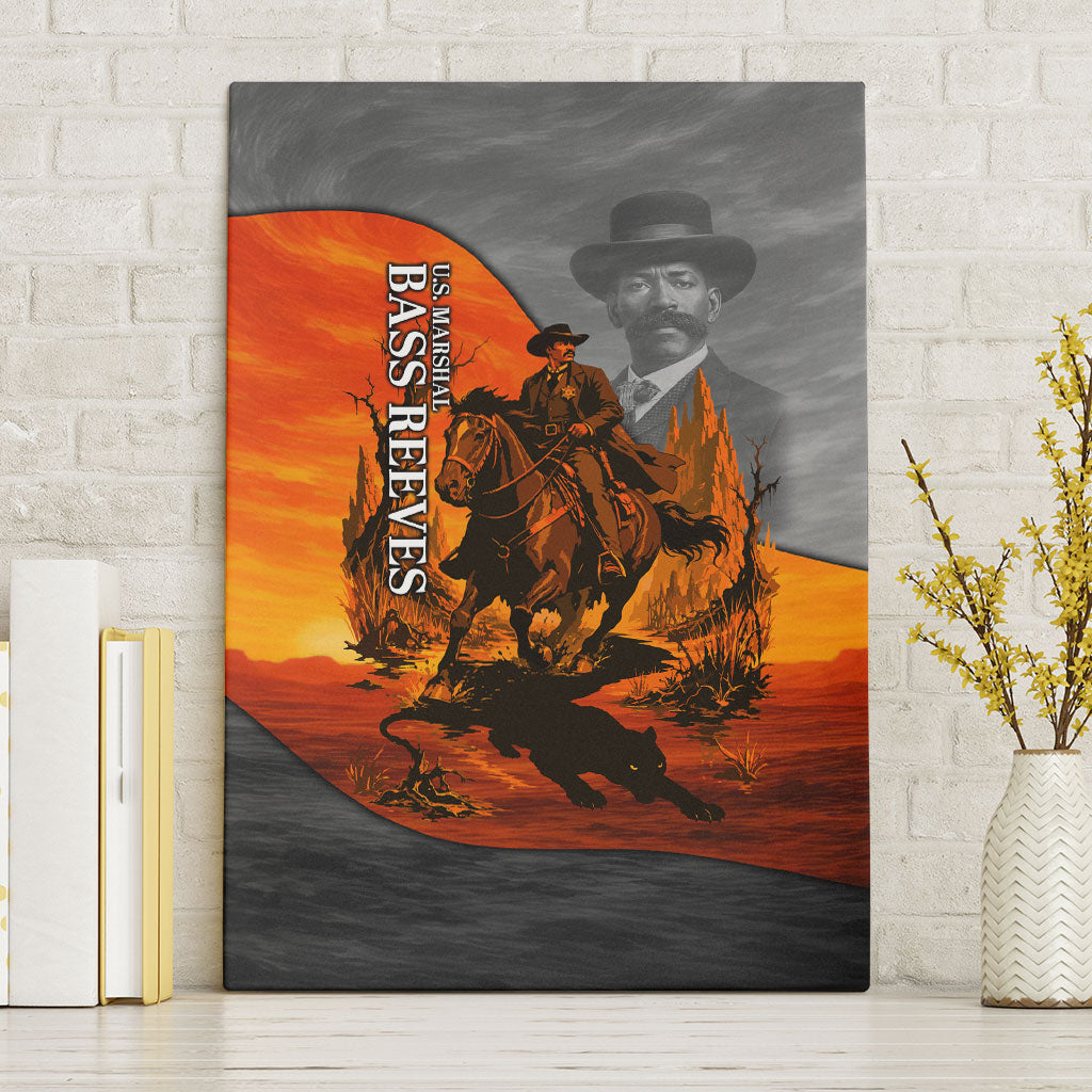 Bass Reeves Canvas Wall Art Vintage Black Cowboy Old West Lawman