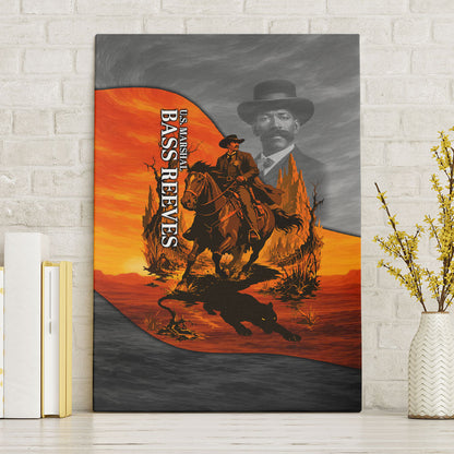 Bass Reeves Canvas Wall Art Vintage Black Cowboy Old West Lawman