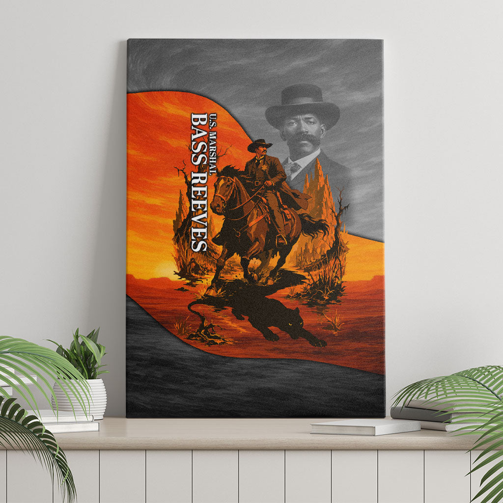 Bass Reeves Canvas Wall Art Vintage Black Cowboy Old West Lawman