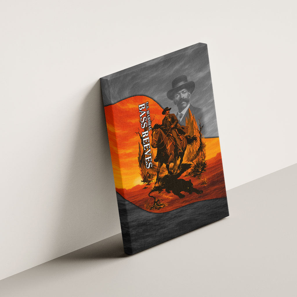 Bass Reeves Canvas Wall Art Vintage Black Cowboy Old West Lawman