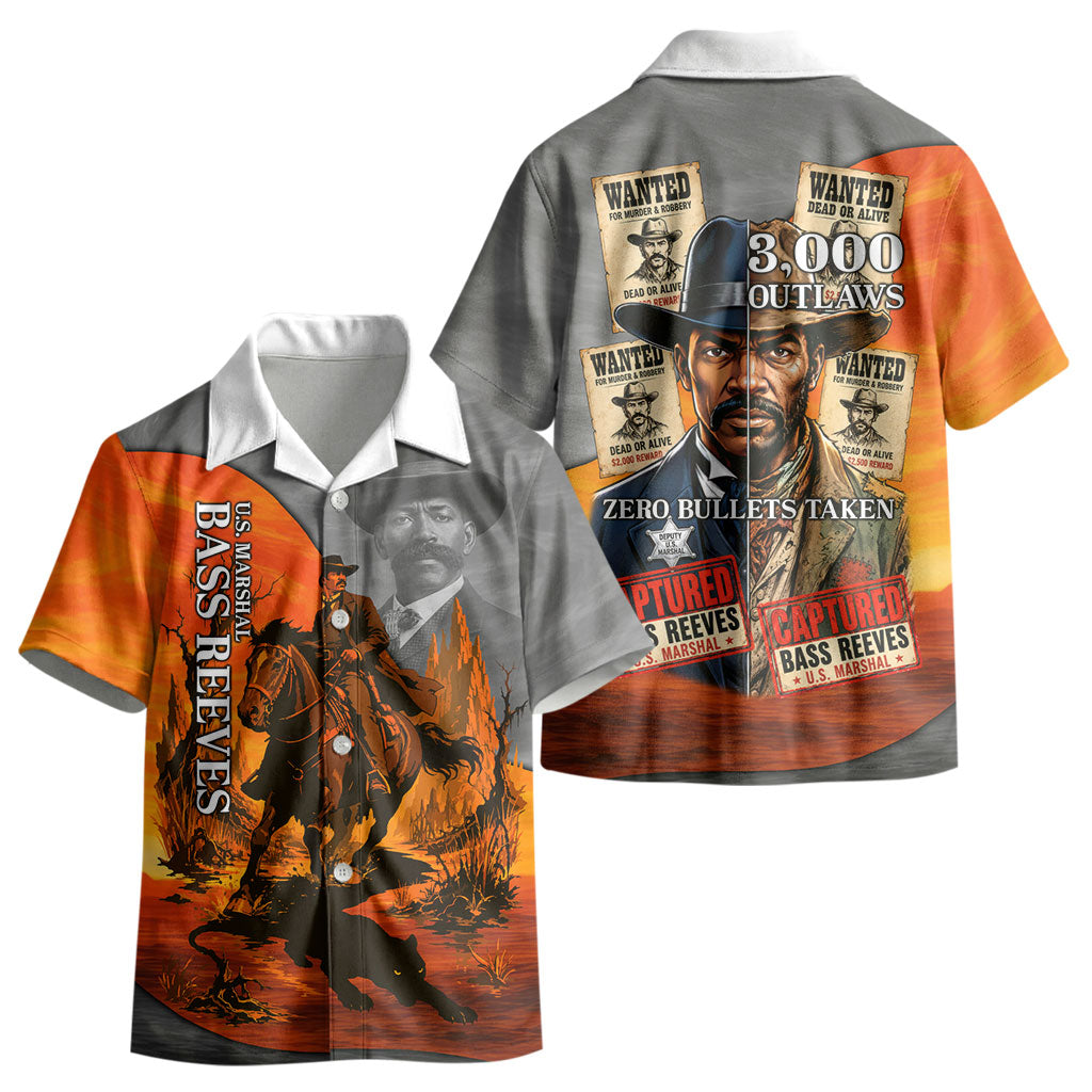 Bass Reeves Kid Hawaiian Shirt Vintage Black Cowboy Old West Lawman