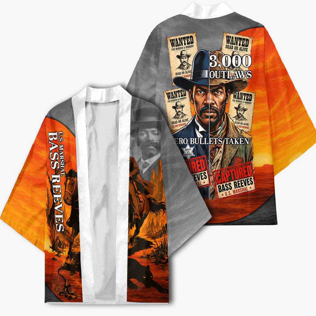 Bass Reeves Kimono Vintage Black Cowboy Old West Lawman