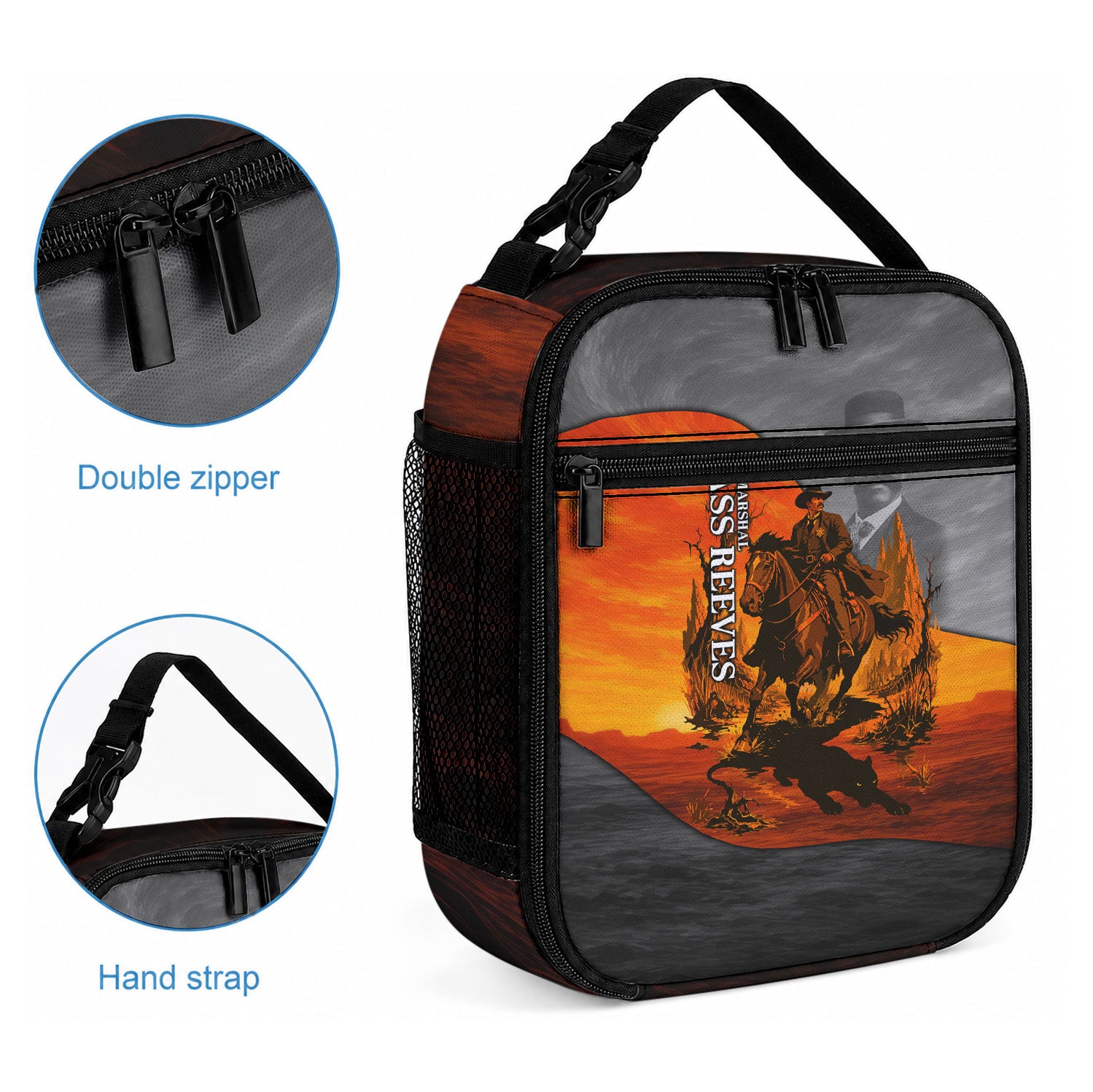 Bass Reeves Lunch Bag Vintage Black Cowboy Old West Lawman
