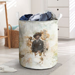 Bass Reeves Spirit Frontier Legend Laundry Basket African American Marshal Horse Riding Western Watercolor