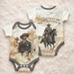 Bass Reeves Spirit Frontier Legend Baby Onesie African American Marshal Horse Riding Western Watercolor