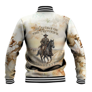 Bass Reeves Spirit Frontier Legend Baseball Jacket African American Marshal Horse Riding Western Watercolor