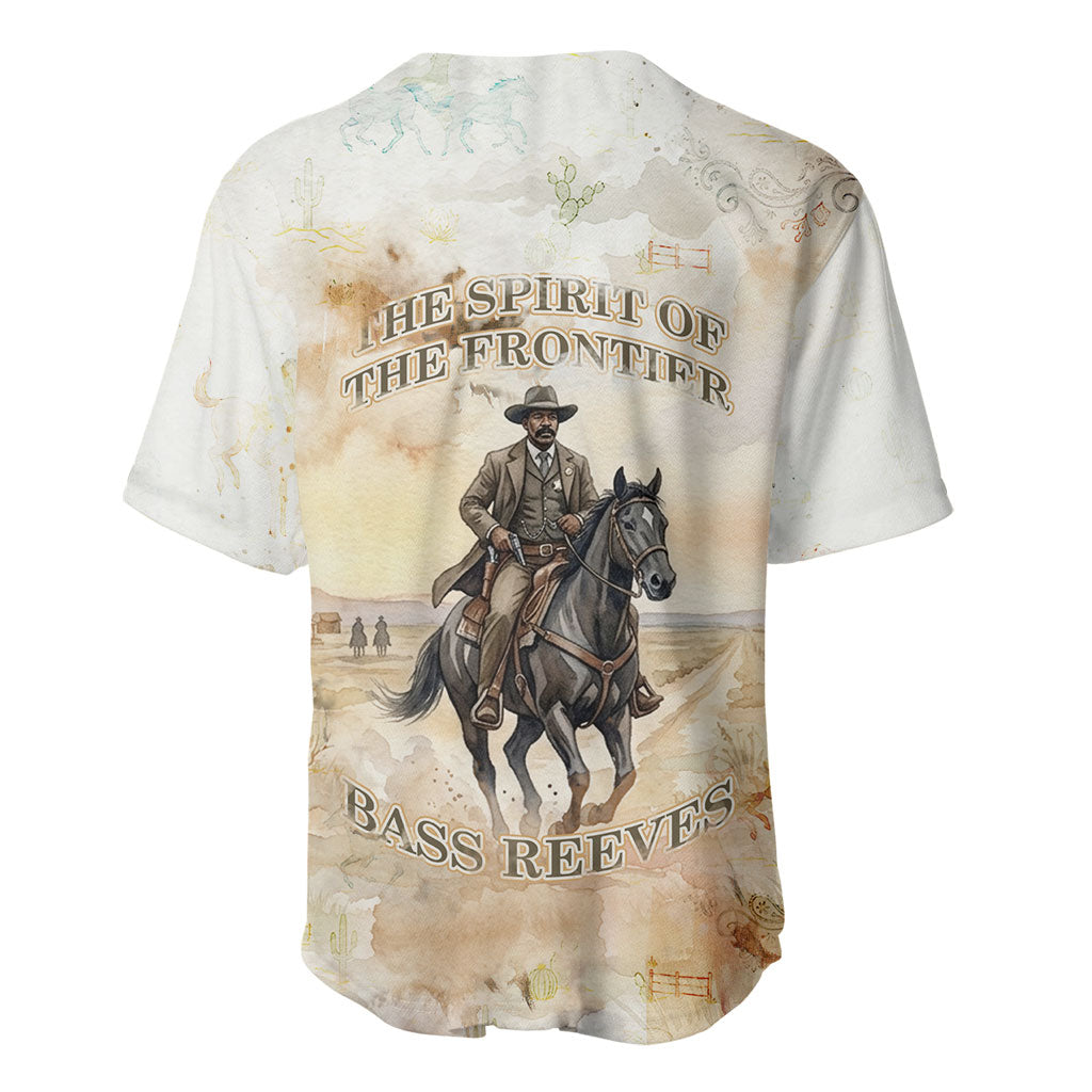 Bass Reeves Spirit Frontier Legend Baseball Jersey African American Marshal Horse Riding Western Watercolor