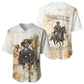 Bass Reeves Spirit Frontier Legend Baseball Jersey African American Marshal Horse Riding Western Watercolor
