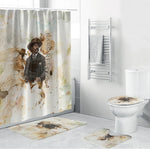 Bass Reeves Spirit Frontier Legend Bathroom Set African American Marshal Horse Riding Western Watercolor