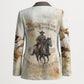 Bass Reeves Spirit Frontier Legend Blazer African American Marshal Horse Riding Western Watercolor