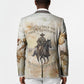 Bass Reeves Spirit Frontier Legend Blazer African American Marshal Horse Riding Western Watercolor