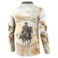 Bass Reeves Spirit Frontier Legend Button Sweatshirt African American Marshal Horse Riding Western Watercolor