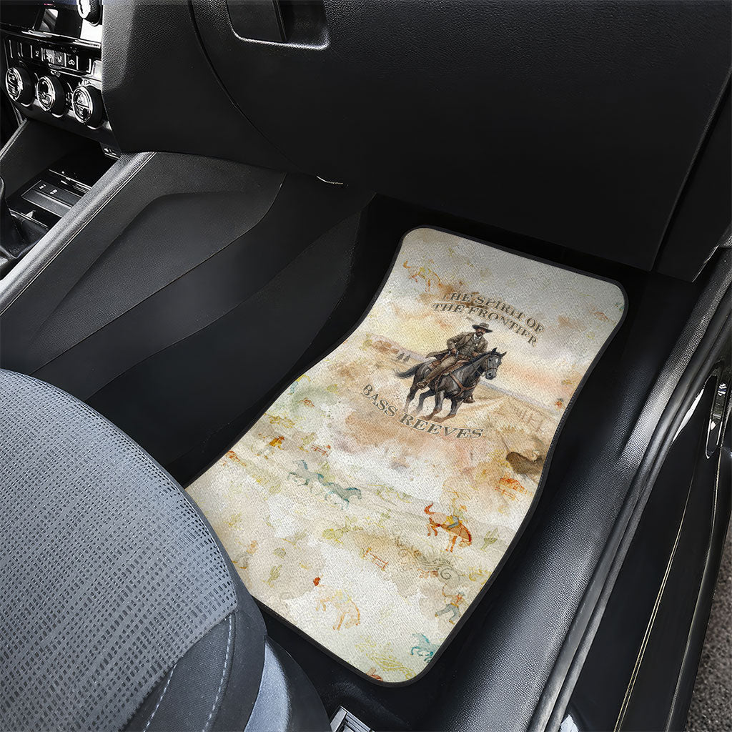 Bass Reeves Spirit Frontier Legend Car Mats African American Marshal Horse Riding Western Watercolor