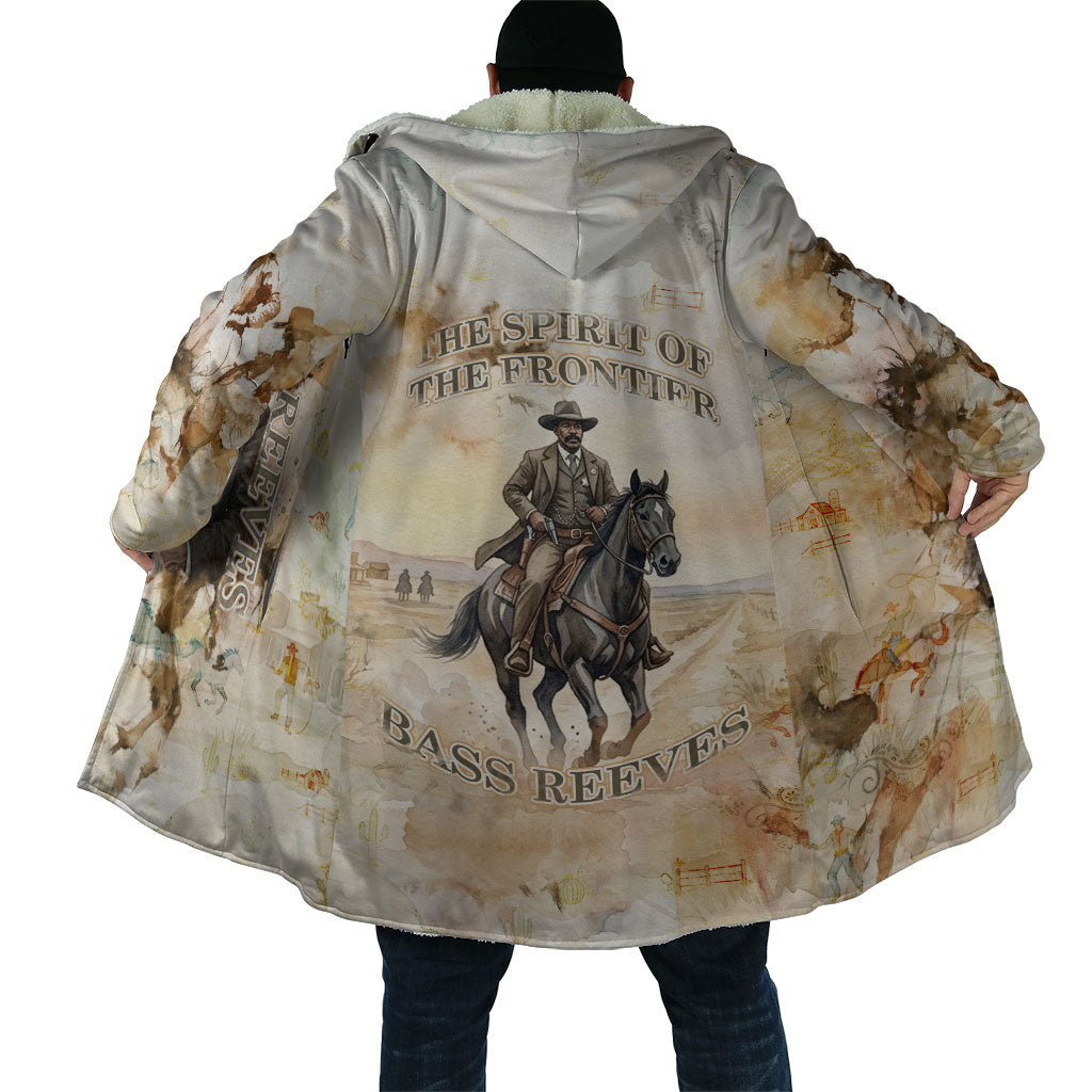 Bass Reeves Spirit Frontier Legend Cloak African American Marshal Horse Riding Western Watercolor