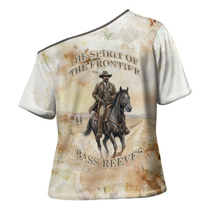 Bass Reeves Spirit Frontier Legend Cross Shoulder Shirt African American Marshal Horse Riding Western Watercolor