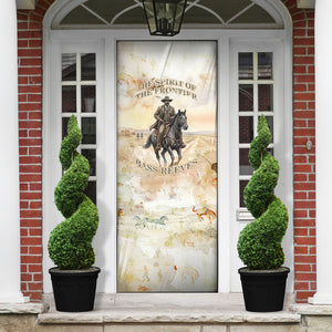 Bass Reeves Spirit Frontier Legend Door Cover African American Marshal Horse Riding Western Watercolor