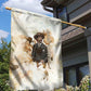 Bass Reeves Spirit Frontier Legend Garden Flag African American Marshal Horse Riding Western Watercolor