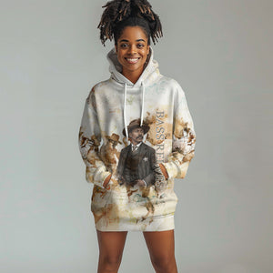 Bass Reeves Spirit Frontier Legend Hoodie Dress African American Marshal Horse Riding Western Watercolor