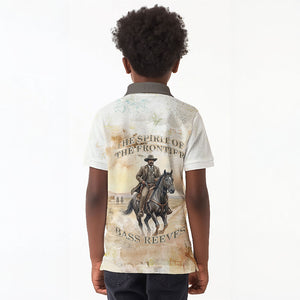 Bass Reeves Spirit Frontier Legend Kid Polo Shirt African American Marshal Horse Riding Western Watercolor