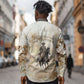Bass Reeves Spirit Frontier Legend Long Sleeve Button Shirt African American Marshal Horse Riding Western Watercolor