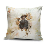 Bass Reeves Spirit Frontier Legend Pillow Cover African American Marshal Horse Riding Western Watercolor