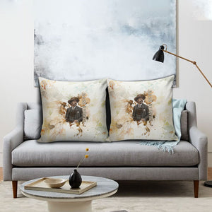 Bass Reeves Spirit Frontier Legend Pillow Cover African American Marshal Horse Riding Western Watercolor