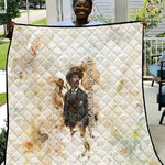 Bass Reeves Spirit Frontier Legend Quilt African American Marshal Horse Riding Western Watercolor