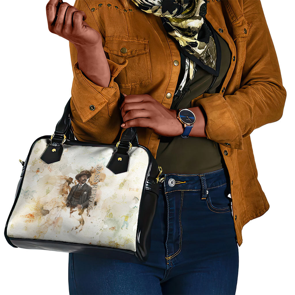 Bass Reeves Spirit Frontier Legend Shoulder Handbag African American Marshal Horse Riding Western Watercolor
