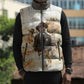 Bass Reeves Spirit Frontier Legend Sleeveless Puffer Jacket African American Marshal Horse Riding Western Watercolor