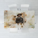 Bass Reeves Spirit Frontier Legend Tablecloth African American Marshal Horse Riding Western Watercolor