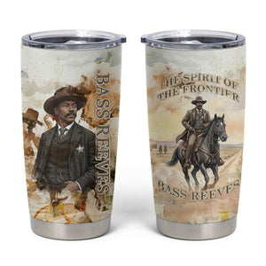 Bass Reeves Spirit Frontier Legend Tumbler Cup African American Marshal Horse Riding Western Watercolor
