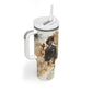 Bass Reeves Spirit Frontier Legend Tumbler With Handle African American Marshal Horse Riding Western Watercolor