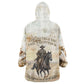 Bass Reeves Spirit Frontier Legend Wearable Blanket Hoodie African American Marshal Horse Riding Western Watercolor